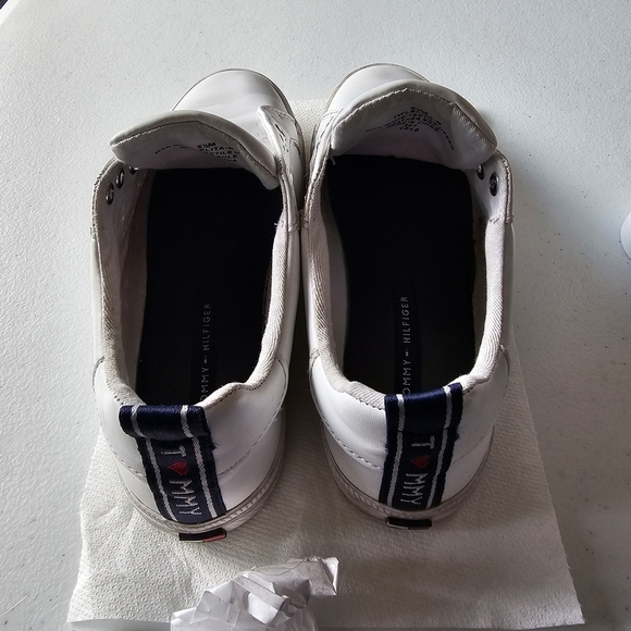 Tommy Hilfiger White Sneakers Low-Top Casual - Picture 8 of 11